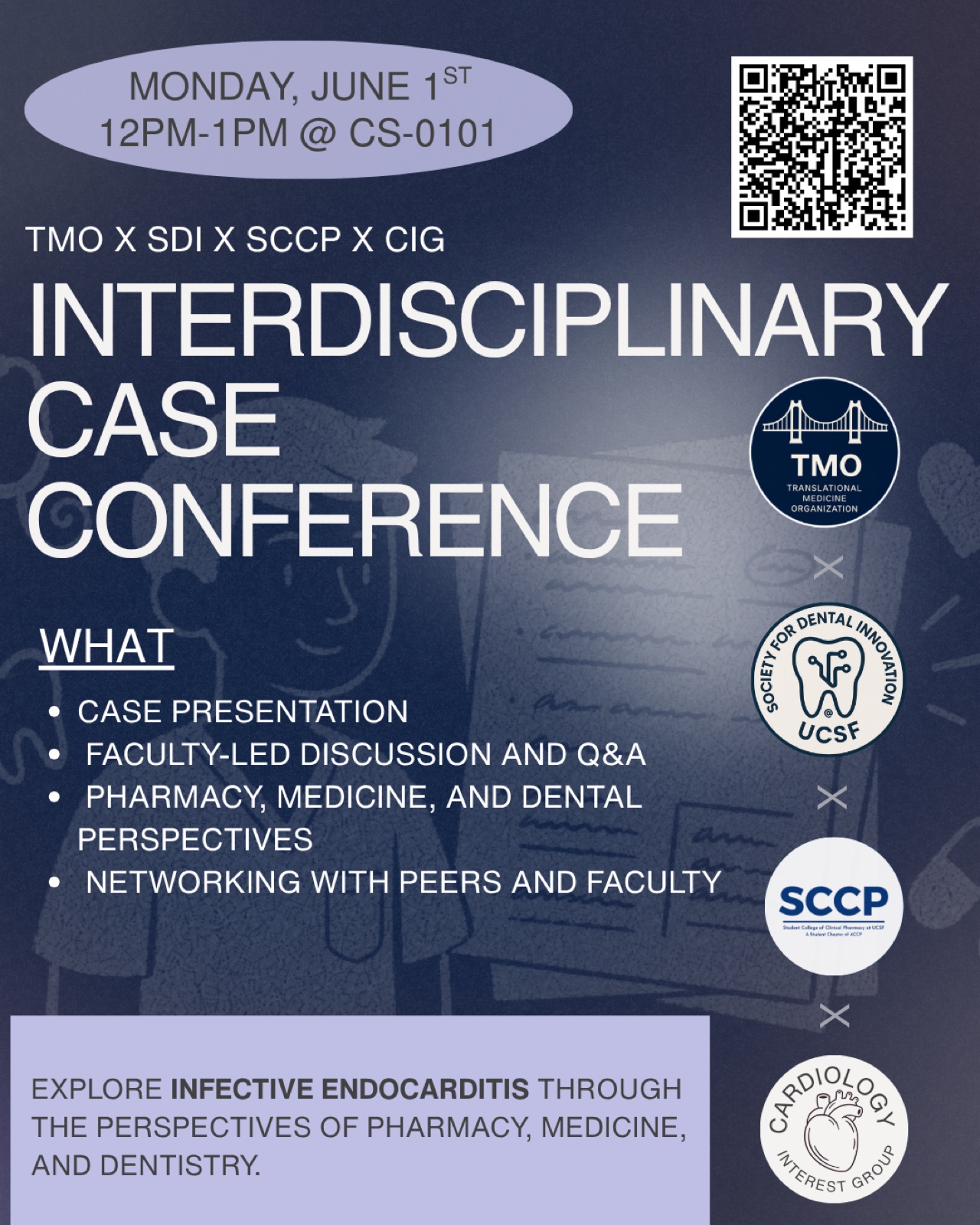 Poster for the Interdisciplinary Case Conference on June 1, 2026
